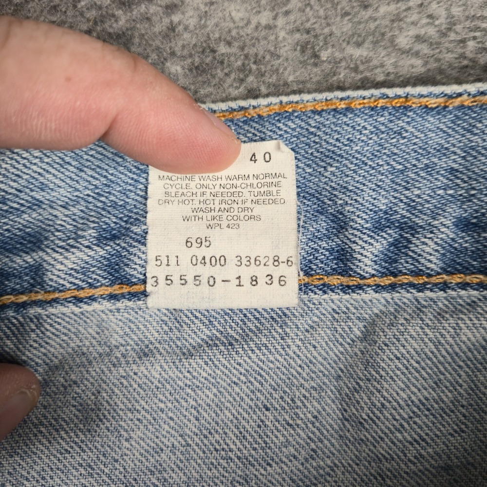 VTG Y2K 550 Relaxed Fit Jean Shorts Men's 38 Fits 37 x 10 Blue Denim Made In USA - Picture 3 of 8